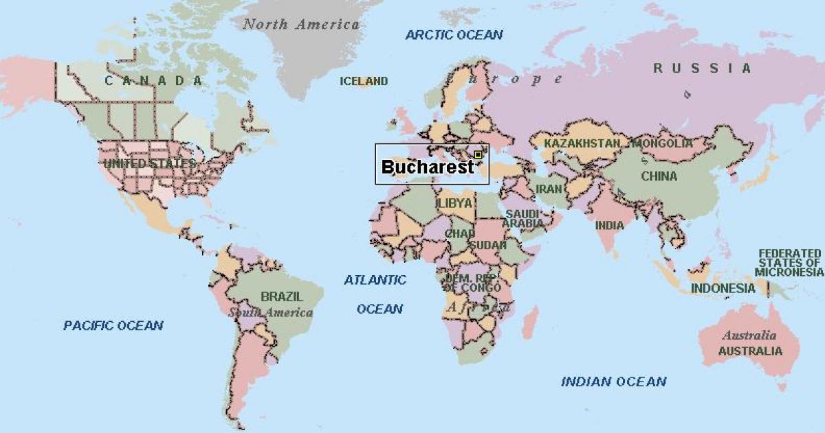 Zemljevid bukarešta svet 
