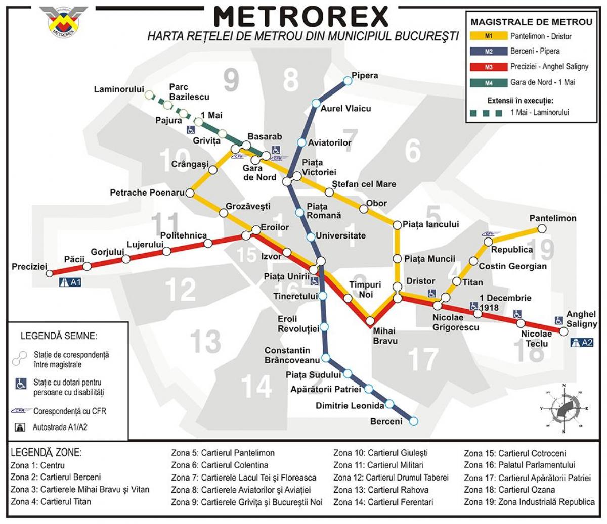 metro zemljevid bucuresti