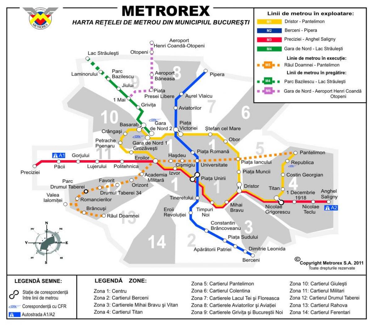 Zemljevid metrorex 