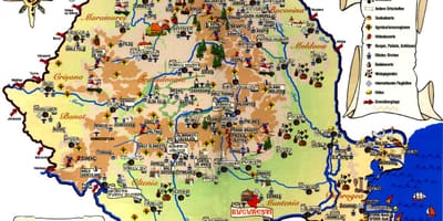 Bukarešta turistični zemljevid