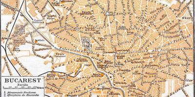 Staro mesto bukarešta zemljevid