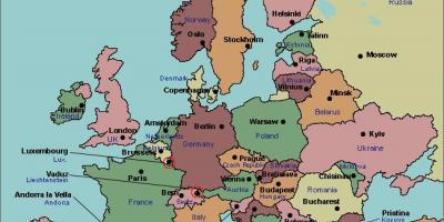 Zemljevid bukarešti evropi