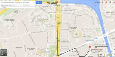 Zemljevid hostel bukarešti